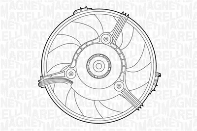 Ventilator radiator Dreapta potrivit AUDI A6 C5, A8 D2; SKODA SUPERB I, SUPERB II; VW PASSAT B5.5 1.8-3.3D 01.97-05.15