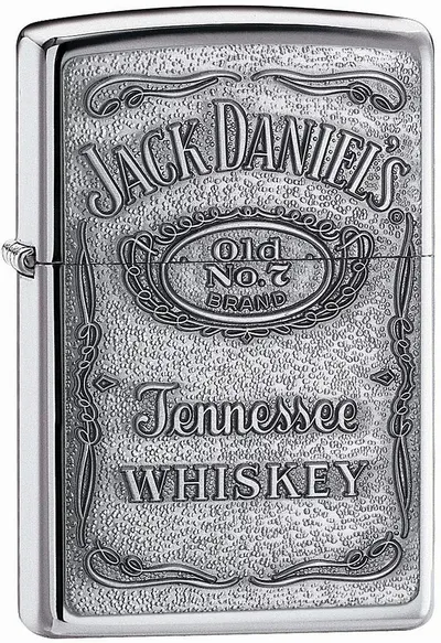 Brichetă Zippo - High Polish Chrome Jack Daniels
