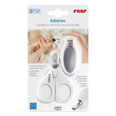 Set ingrijire unghii bebelusi, forfecuta si unghiera cu pila Reer BabyCare 81050