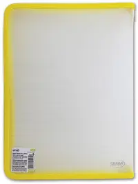 Dosar cu fermoar Spree - A4+, galben, mat