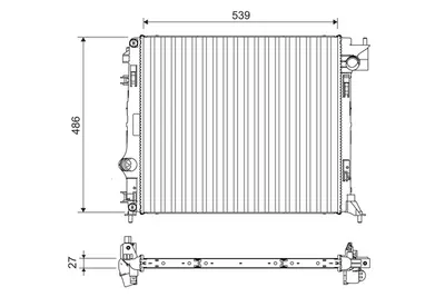 Radiator racire motor potrivit NISSAN QASHQAI II; RENAULT ESPACE V, KADJAR 1.2 1.6 1.6D 11.13