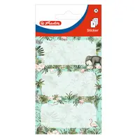 Etichete scolare autoadezive, 9buc/set, tropical, Herlitz
