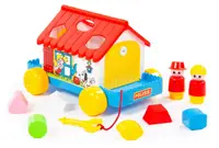 Jucărie de sortat Polesie Toys - Casă pe roți