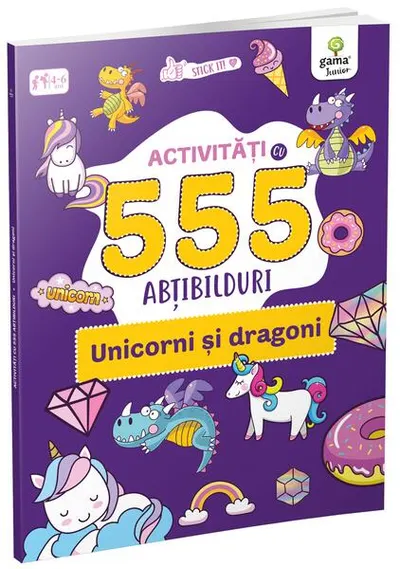 Activități cu 555 abțibilduri - Unicorni și dragoni. Stick it! - Paperback brosat - ***