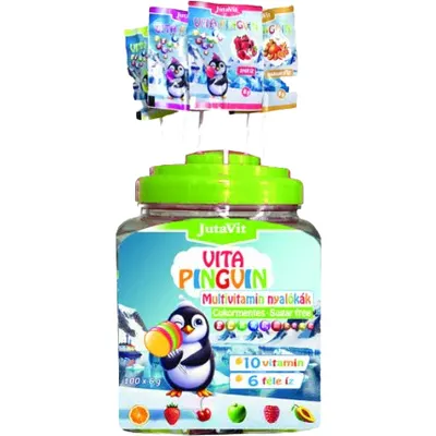 Acadele pentru Copii fara Zahar 6 Arome Vita Pinguin 100buc