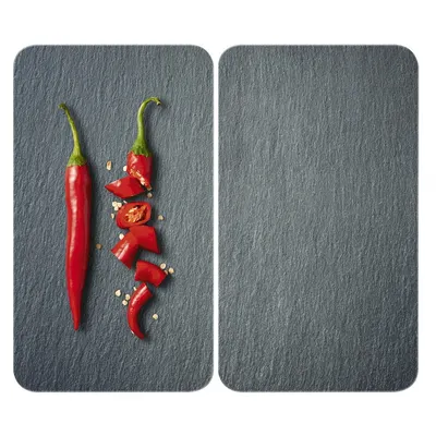 Set 2 protecții din sticlă pentru aragaz Wenko Cayenne, 52 x 30 cm