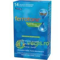 Ferrotone Apple cu Aroma de Mar, Fier si Vitamina C 14plicuri x 25ml