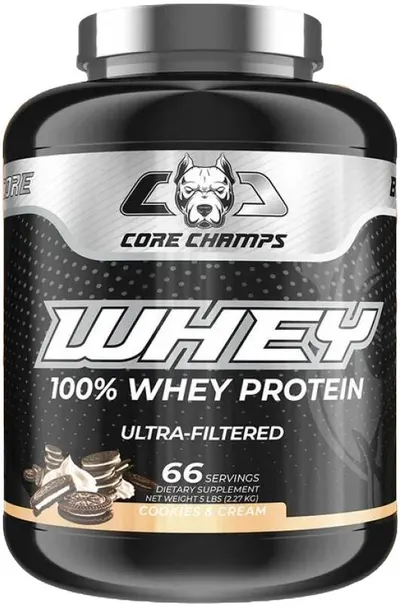 100% Whey Protein Ultra-Filtered, biscuiți cu cremă, 2270 g, Core Champs by Kai Greene