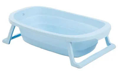 Cadă pliabilă Hauck - Wash N Fold M, 80 cm, albastru deschis