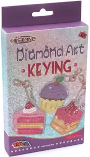 Kit de pictură cu diamant Hi Stone - Cupcakes (3 buc . breloc )