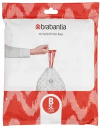 Sac de gunoi Brabantia - PerfectFit Slide/Paper Bin, mărimea B, 5 l, 40 buc