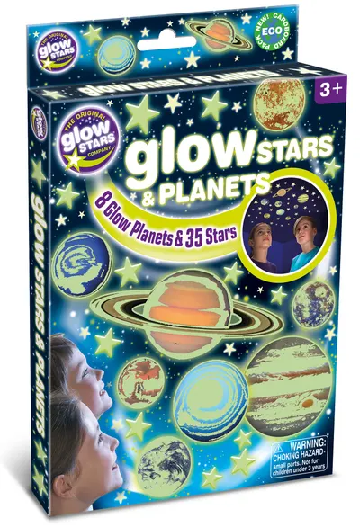 Stickere fosforescente Brainstorm Glow - Stele si planete, 43 de bucati