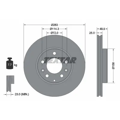 Disc frana TEXTAR 92125503