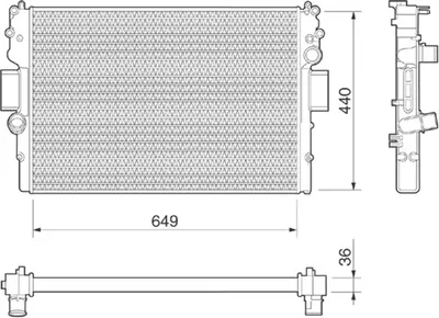Radiator motor (Manual) potrivit IVECO DAILY III, DAILY IV 2.3D 3.0D
