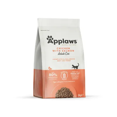 APPLAWS, Pui și Somon, hrană uscată fără cereale pisici, 2kg