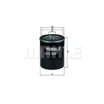 Filtru ulei MAHLE ORIGINAL OC 986