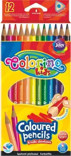 Creioane triunghiulare colorate Colorino Kids - 12 culori