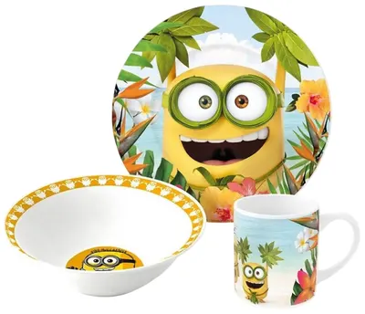 Set pentru copii pentru masă Stor - Minions, 3 piese
