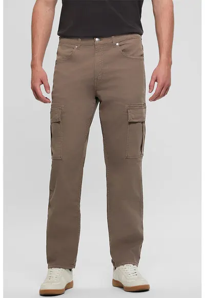 Pantaloni regular fit - Maro deschis