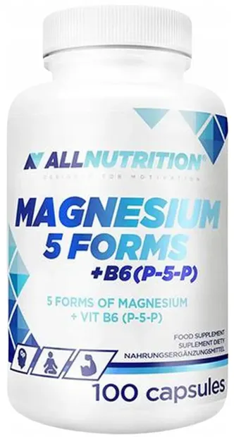 Magnesium 5 Forms + B6, 100 capsule, AllNutrition
