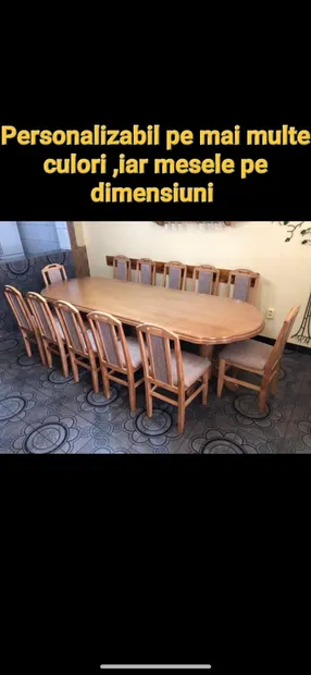 Set Den 6 Masa Fixa + 12 Scaune
