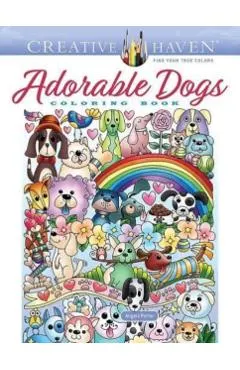 Creative Haven Adorable Dogs Coloring Book