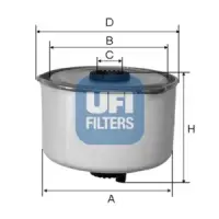 Filtru combustibil UFI 24.454.00