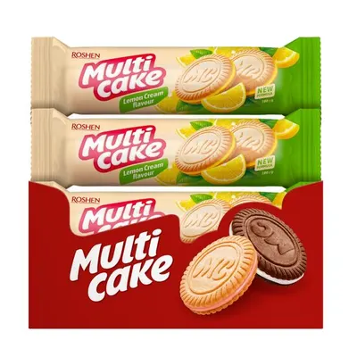 Biscuiti Roshen Multicake Lemon Cream 180g Engros