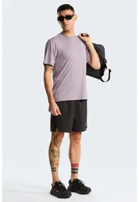 Tricou cu imprimeu logo pe partea din spate pentru fitness 24/7 - Roz prafuit