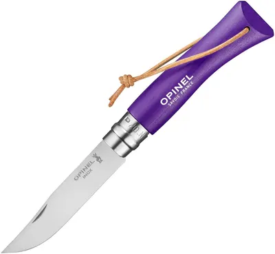 Cuțit pliabil Opinel Inox - Colorama, №7, mov