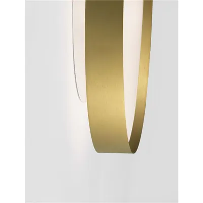 Plafoniera ROI Triac Dimabil Brushed Auriu Metal, Aluminiu & Acrylic LED 48 Wat 220-240Volt 3724Lm IP20 2700 + 3000K Dip Intrerupator Deschis sus & jos