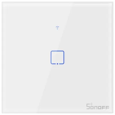 Intrerupator Smart cu Touch Wifi + RF 433 Sonoff T1 EU TX, 1 canal 6920075725216