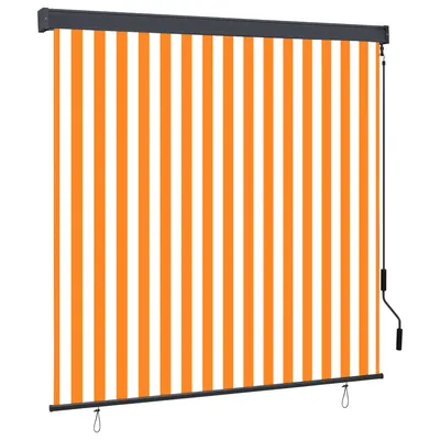 Gossi jaluzea tip rulou de exterior, alb si portocaliu, 160 x 250 cm