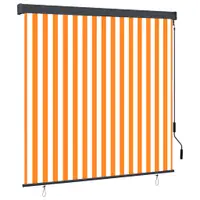 Gossi jaluzea tip rulou de exterior, alb si portocaliu, 160 x 250 cm