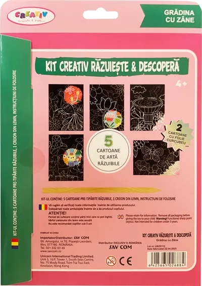 Kit creativ - Razuieste & descopera - Gradina cu zane