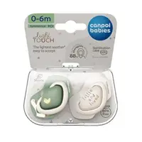 Suzeta simetrica din silicon 0-6 luni Goose 22/667 – 2 buc, Canpol Babies