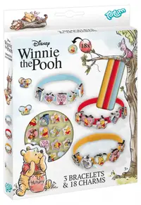 Set creativ Totum - Winnie the Pooh, Creează-ți singur brățări, 3 bucăți