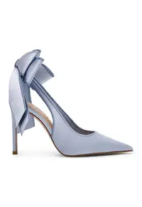 Pantofi cu varf ascutit si funda Teacup - Albastru pastel