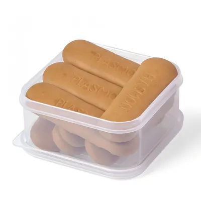 Set 4 caserole pranz din tritan transparent