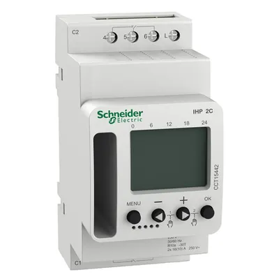 Ceas programabil digital Schneider Electric Acti9 IHP 2C E 24h 7d cu 2 canale