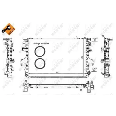 Radiator, racire motor NRF 53795