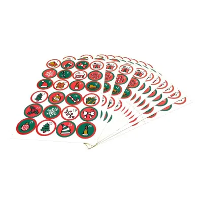 Set 10 foi x 24 stickere de Crăciun 4.5cm - model 4 - Default Title