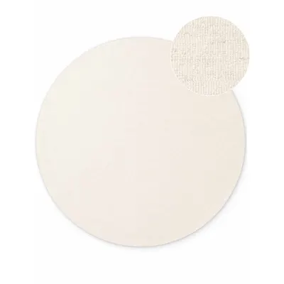 Covor crem țesut manual rotund din lână ø 200 cm Puristic Knots – Elle Decoration