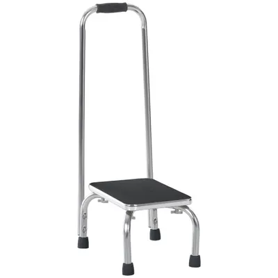 HOMCOM Treaptă cu bară de sprijin - treaptă de siguranță - Acces la cadă - Platformă & talpi antiderapante - Oțel galvanizat | Aosom Romania