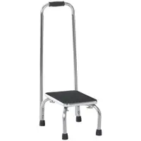 HOMCOM Treaptă cu bară de sprijin - treaptă de siguranță - Acces la cadă - Platformă & talpi antiderapante - Oțel galvanizat | Aosom Romania