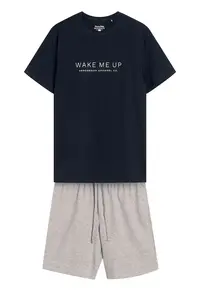 Pijama barbati Dare negru gri - Multicolor