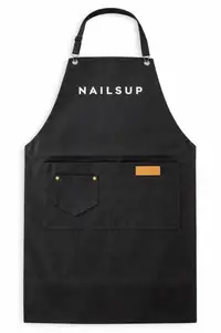 Șorț Profesional NAILSUP – Negru, cu Buzunare Funcționale