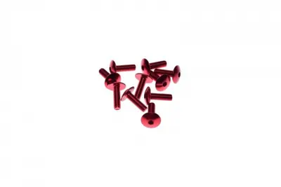 Set 10 suruburi carene, 6x20mm, culoare rosu