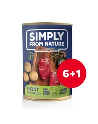 SIMPLY FROM NATURE hrana umeda pentru caini 6 x 400 g + 1 GRATIS capra si cartofi