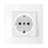 German Type Socket 16a Glass Frame White